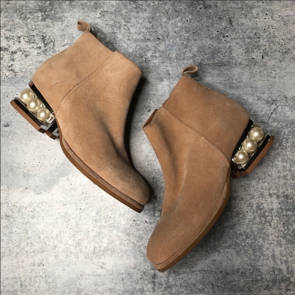 Jeffrey Campbell Orlando Faux Pearl Booties
